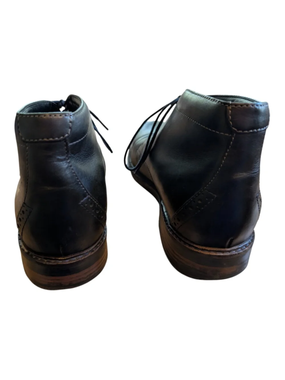 Bostonian Maxton Black Leather Chukkas Boots US 10M Career